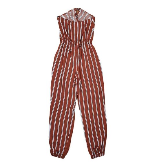 ❤️311 Karlie Halter V Neck Stripe Jumpsuit - Picture 6 of 6